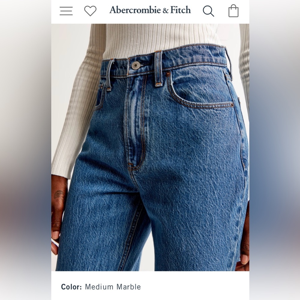 The loose high rise washed Abercrombie and Fitch Jeans